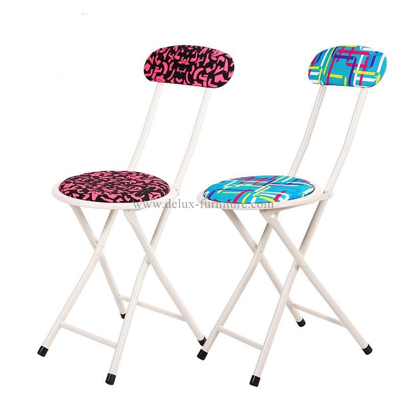 Fabric Cushioned Padded And Back  Stools